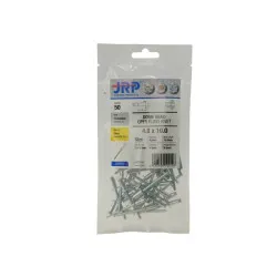3.2 x 6 Aluminium / Steel Dome Head Rivets (5x Pack of 100) [Bagged]