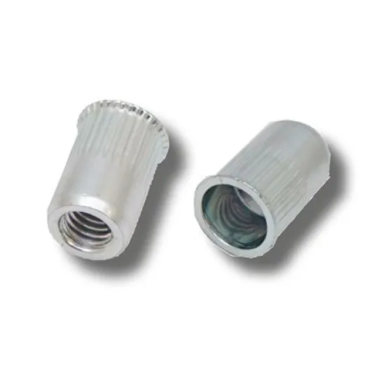 M6 x 15 (1.0-3.0) Steel Reduced Head Round Knurled Body Imperial Rivet Nuts (Pack of 400)