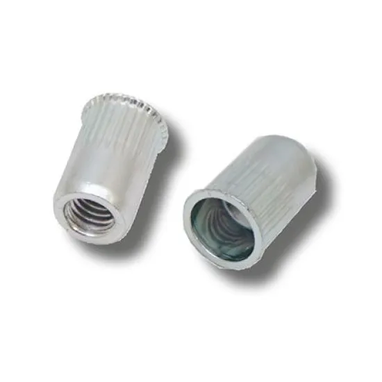 M10 x 22 (3.5-6.0) Steel Reduced Head Round Knurled Rivet Nuts (Pack of 200)