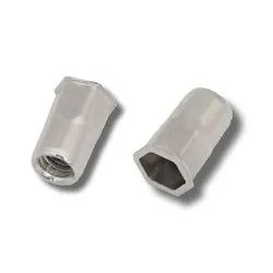 M4 x 12 (0.5-2.0) Stainless Steel 304-A2 Reduced Head Part Hexagon Body Open Rivet Nuts (Pack of 1,000)