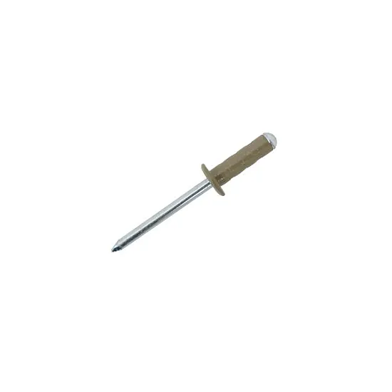 4.8 x 15 Aluminium / Steel Dome Head Multigrip Rivets (Pack of 500) [Svelte Grey]