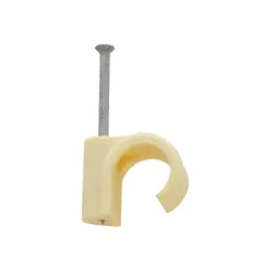 16mm UF Cream Masonry Nail Pipe Clips [Pack of 100]