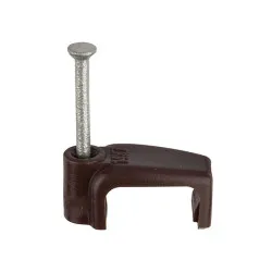 6mm (14x7) UF Brown FTE Cable Clips [Pack of 100]