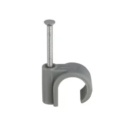 5mm UF Grey Round Cable Clips [Pack of 1,000]