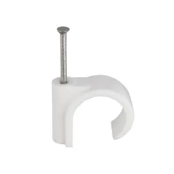 16mm UF White Masonry Nail Pipe Clips [Pack of 100]