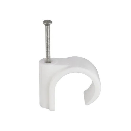 16mm UF White Masonry Nail Pipe Clips [Pack of 100]