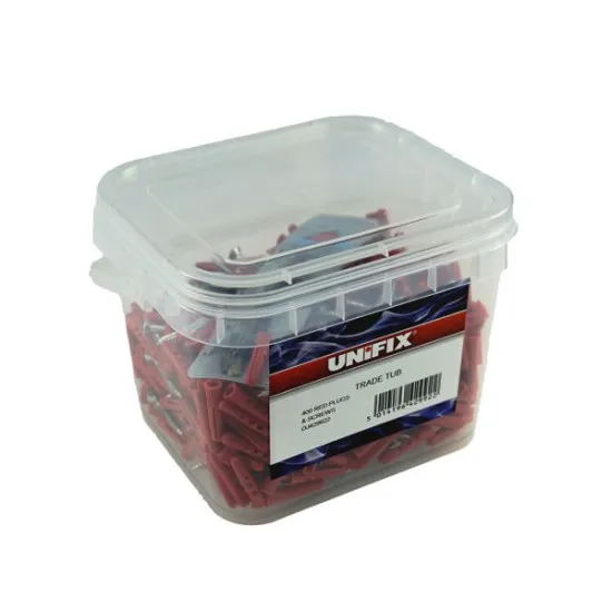 Red Plugs With Screws (Trade Tub of 400)