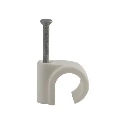 9mm UF White Round Cable Clips [Pack of 100]