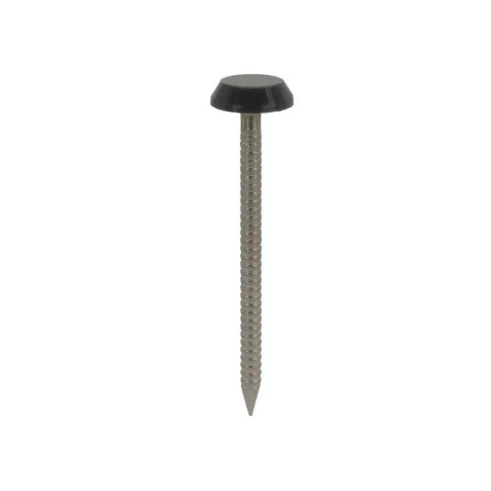 50 x 3.2mm Plastic Headed Nails Anthracite [A4-316 Stainless Steel] (Pack of 100)