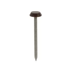 65 x 3.2mm Plastic Headed Nails Mahogany [A4-316 Stainless Steel] (Pack of 100)
