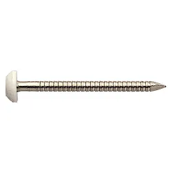 3.35 x 65mm Plastic Headed Nails White Top [A4-316 Stainless Steel] (Pack of 100)