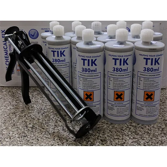 TIK Chemical Fix 400ml Resin [Includes Free Applicator Gun] (Pack of 12)