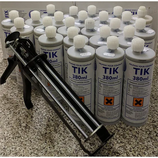 TIK Chemical Fix 400ml Resin [Includes Free Resin Applicator Gun] (Pack of 24)