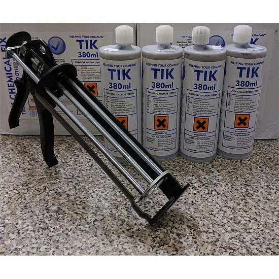 TIK Chemical Fix 400ml Resin [Includes Resin Applicator Gun] (Pack of 4)